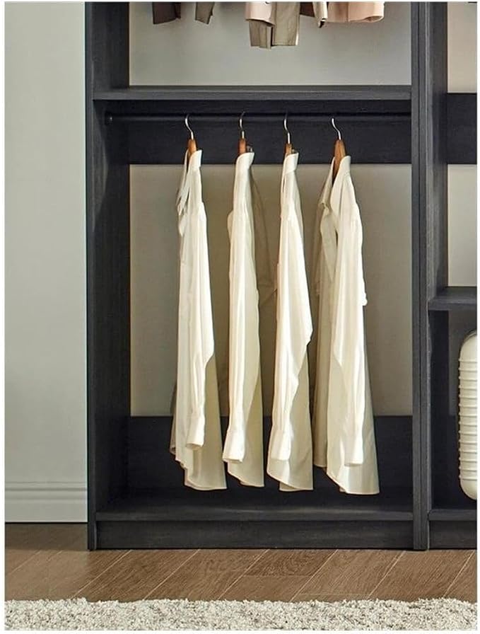 Maykoosh Closet System Organizer - Customizable Walk-in Wardrobe Storage Black/Model ABCDE 5 Closet