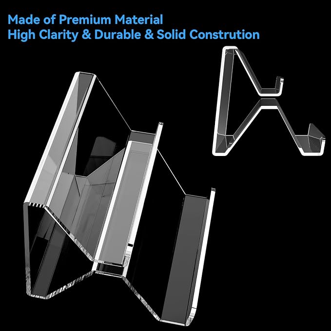 Acrylic Business Card Holder, 2-Tier Business Card Display, Clear Business Cards Stand for Desk & Counter, 2 Pack