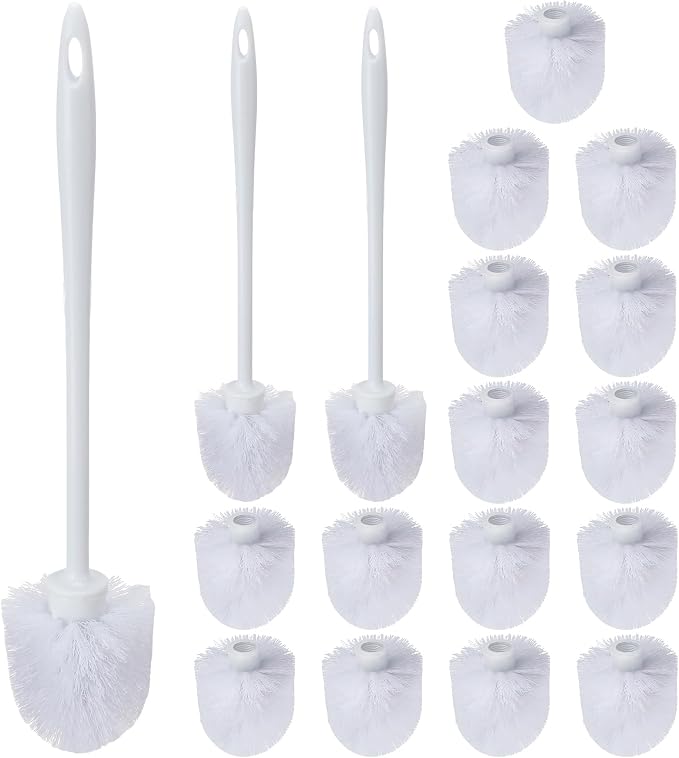 Tioncy 21 Pcs 14.2 Inch Toilet Brush Commercial Heavy Duty Toilet Bowl Cleaning Scrub Long Scrubber for Bathroom Cleaning Supplies