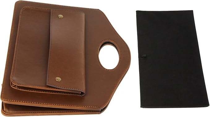 HofferRuffer Magazine Basket Holder, Foldable Magazine Rack, Document File Holder Organizer, File Folder, Newspaper Storage Bin Organizer for Home or Office (Brown)