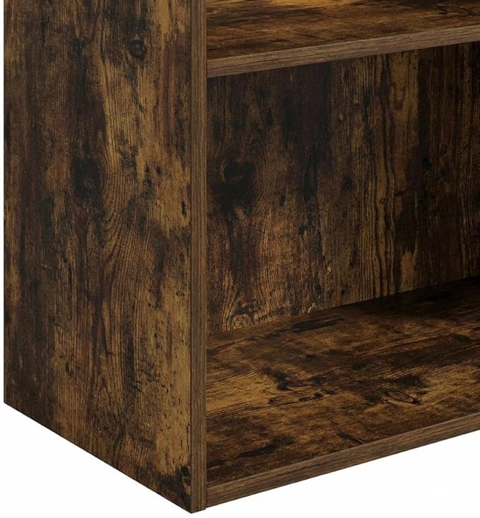 Furnifact Amber Pine Bookcase with Sturdy Wooden Construction, Versatile Storage Unit, Stylish Warm Finish, Ideal for Living Room or Office Decor
