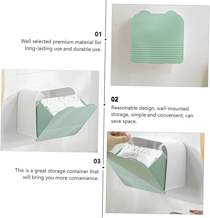 1pc Wall-Mounted Cosmetics Storage Box Multifunctional Sealed Container for Home Organization Lightweight and Design for Tidying up Spaces Tea
