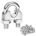 24 Pcs 1/8 inch Wire Rope Clips,Wire Rope Clamp,Cable Clamp | 304 Stainless Steel Smooth Rods for Industry, Metal Working Hobbies and DIY Craft