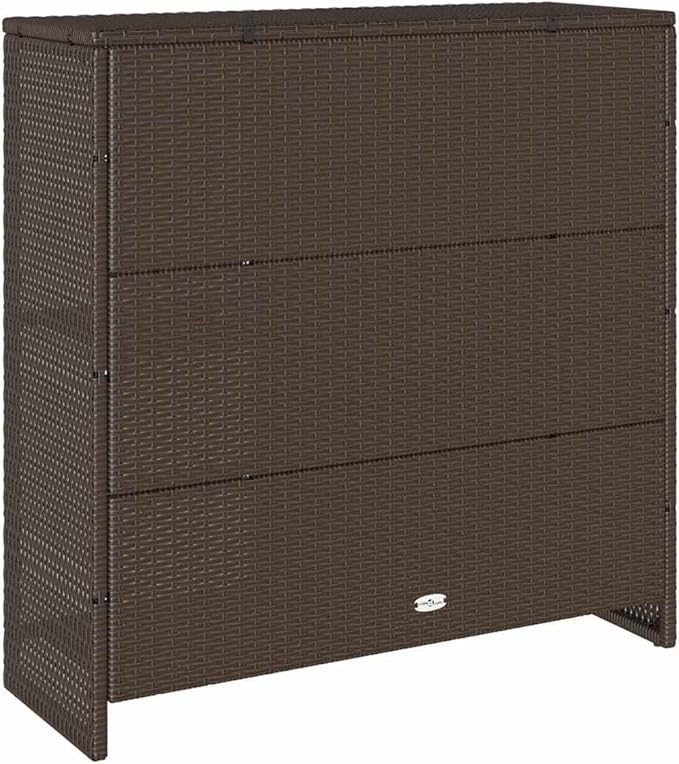 vidaXL Storage Cabinet with Storage Brown 100 x 36 x 102 cm Rattan, Chic Rattan Storage for Living Room, Multi-Use Cabinet, Stylish Design for Easy Home Organization