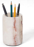Radicaln Marble Pen Holder For Desk 4" Inches White Onyx Handmade Marker & Pen Holder for Desk Organizer, Ideal Marble Toothbrush Holder & Pencil Holder For Home Decor