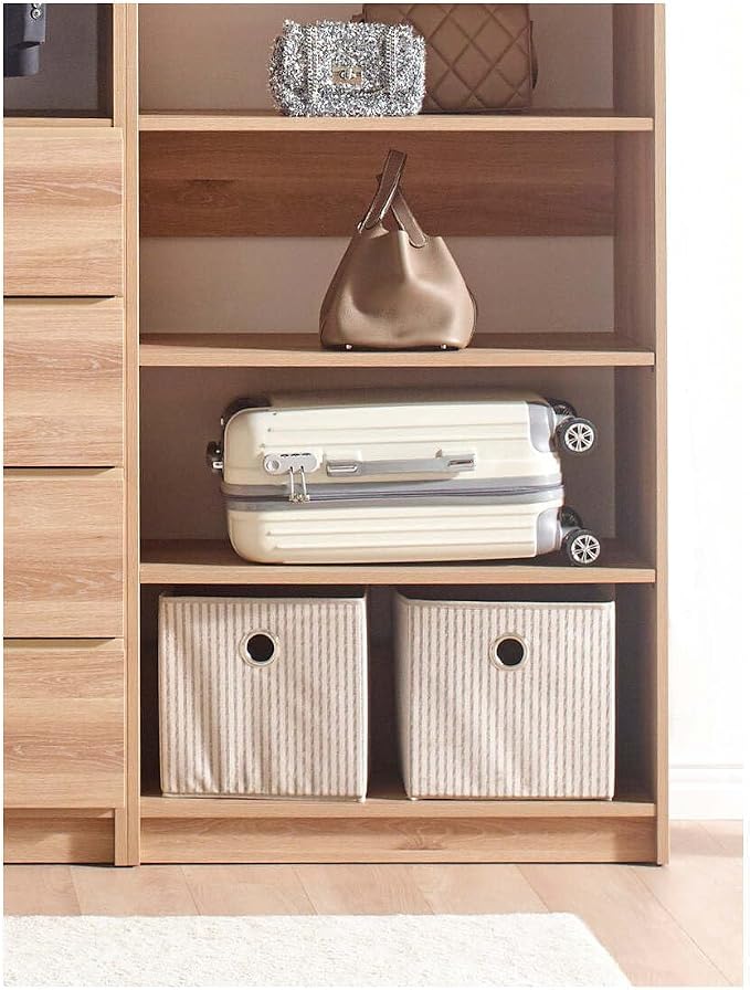 Maykoosh Closet System Organizer - Customizable Walk-in Wardrobe Storage Oak/Model ADE 3 Closet