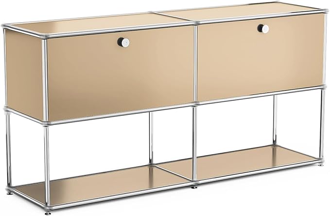 Modern Storage Cabinet Brown F Versatile Free-Standing Organizer for Home Office Décor, Green (Brown, F-15 D x 60" W x 29" H)