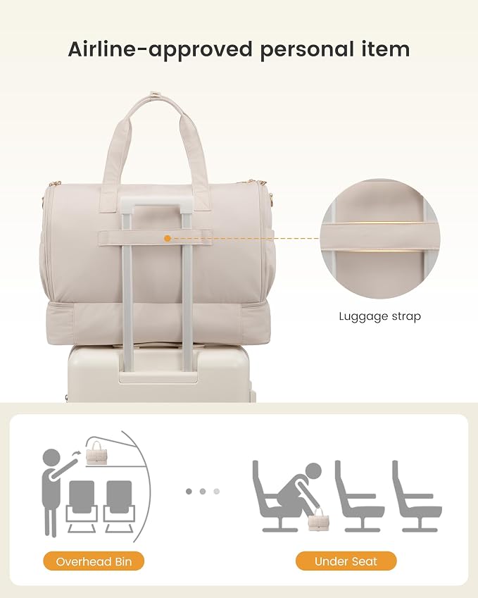 LOVEVOOK Garment Bags for Travel,Convertible Garment Bag for Women with Shoe Pouch,Carry on Duffel Bag with Toiletry Bag, 2 in 1 Hanging Suitcase Suit Bag,Waterproof Weekender Bags for Business Trip