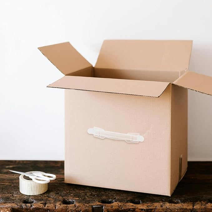30Pcs Carry Handle Straps for Cardboard Boxes - Durable Plastic Replacement Box Handles for Moving Storage and Heavy Object Transport Easy to Carry