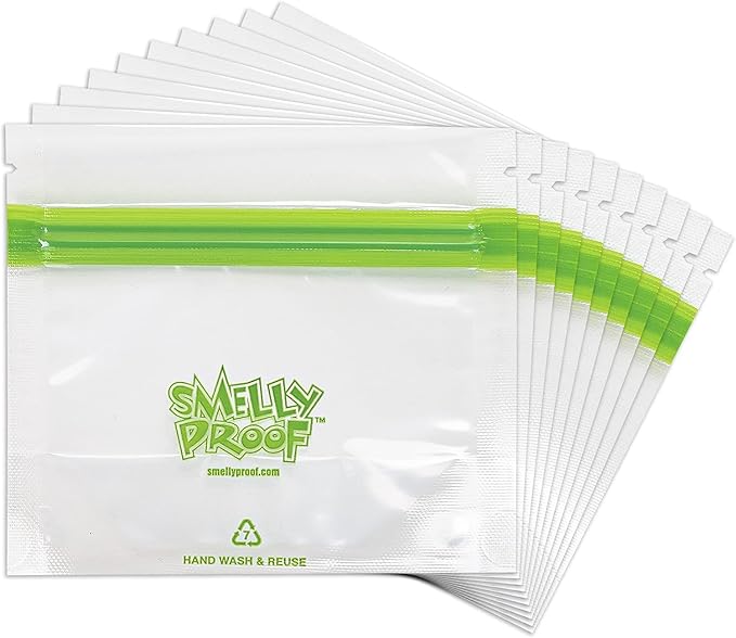 Smelly Proof 50 x Expandable Stand-Up & Fill REUSABLE Food Storage Bags, US Made, NO PEVA & BPA FREE, Reusable Freezer Bags, Dishwasher-Safe, Clear 3 mils STAND & FILL 4" x 3" - 50pk