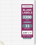 NextDayLabels 2.83x1 Inch Rectangle Stickers White Blank Labels for Laser Inkjet Printer - 33 Per Sheet Self-Adhesive Address Mailing Barcode Made in USA - 3300 Labels