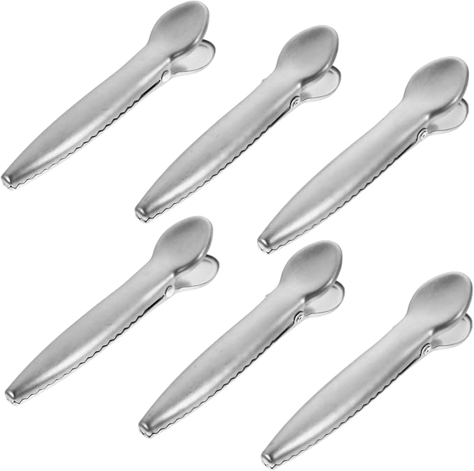 MAGICLULU 10-Piece Stainless Steel Bag Sealing Clips Food Sealer Clips for Chip Bags Leakproof Sealing Tools for Kitchen Storage for Snacks and Food Packages