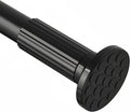 ZOCONE Tension Curtain Rod 51-128 In (4.25-10.5Ft), Shower Curtain Rod No Drilling for Bathroom, Outdoor Curtain Rods for Patio, Adjustable Spring Shower Rod Room Divider Closet Rod, Never Rust, Black