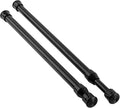 KXLife Tension Curtain Rod No Drill 12-20", Small Spring Rod, 2Pcs, Black | Adjustable Short Tension Rod, Tool-Free Spring Fit, Non-Slip Ends, Suitable for Window, Cupboard, Closet