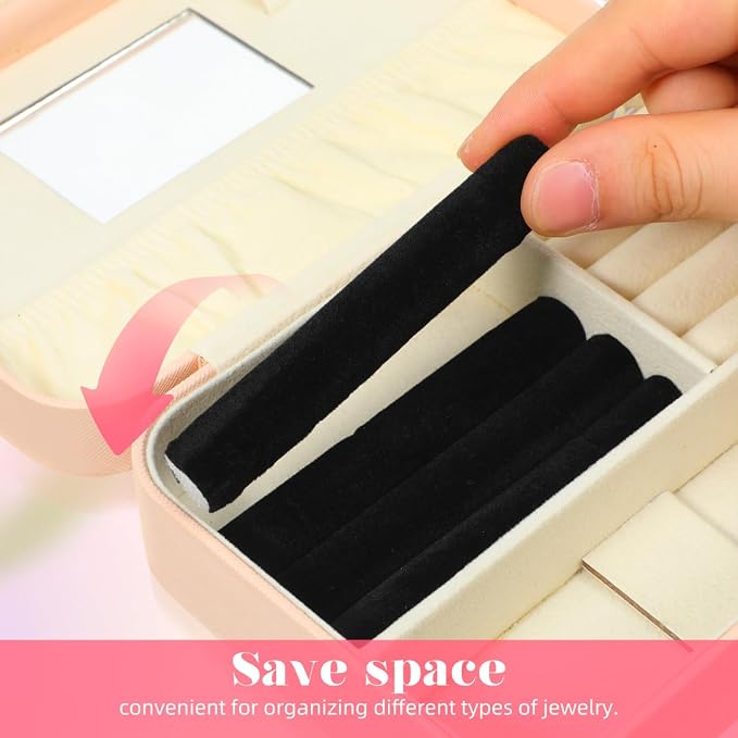 Ipetboom 8 Pcs Velvet-lined Jewelry Tray Organizer for Drawer Adjustable Holder with Sponge Padding for Earring, Ring, Bracelet, Necklace, Brooch Storage