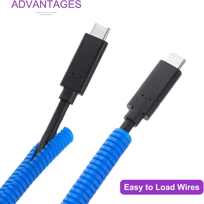 DMiotech 20ft Wire Loom Split Tubing 1 Inch(25.5 Mm) ID, Cord Protectors from Pet Flexible Conduit Cable Management for Office, Home, Garden, Blue