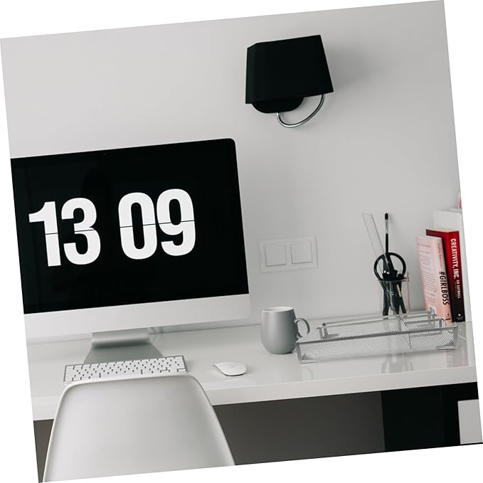 SEWACC Metal Desk Organizer Aesthetic Multi-compartment Storage Box for Efficient Office Organization Tidy up Stylish File Holder for Home Bathroom and Living Room Use Easy to Clean and
