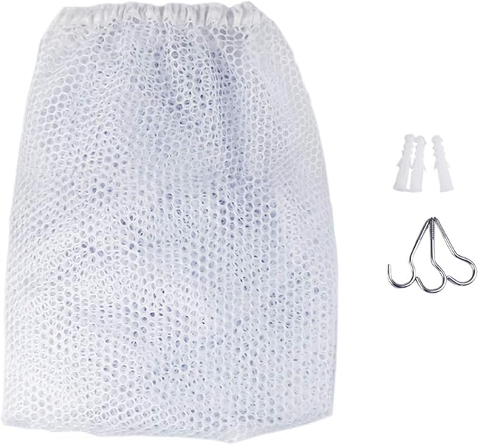 Toy Hammock for Stuffed Animals, 80" Jumbo Strong Mesh Toy Organizer with Metal Hooks, Extra Large Triangular Hanging Storage Net White (Toy Hammock)