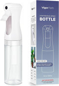 VIGOR PATH Continuous Mist Spray Bottle – Fine Mist Sprayer for Hair, Plants, Cleaning & Beauty – Refillable & Reusable Water Spray Bottle (Clear, 10oz)
