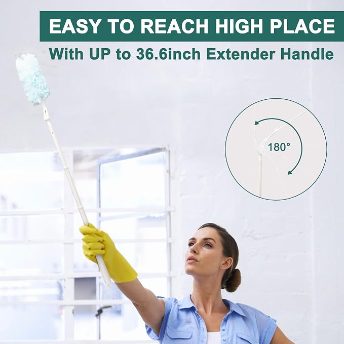 Heavy Duty Duster Handle Replacement Compatible with Swiffer Duster,1Pcs | Compatible with Swiffer Duster Refills, Extendable Handle, Adjustable Length