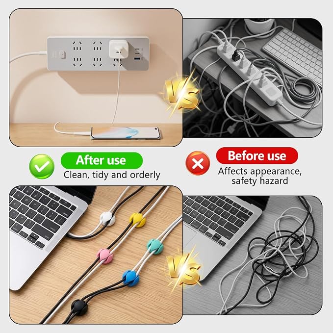 18 PcsPower Strip Holder, Adhesive Punch-Free Power Socket Holder with Cable Clips, Power Strip Mount Wall for Remote Control Router Computer Kitchen Home and Office