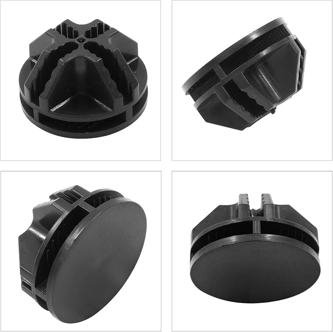 20 Pcs Wire Cube Connectors for Modular Storage Shelving (Black) | Durable ABS Plastic, 8-Slot Multi-Directional Design, Fits 3.5mm Panels, Reusable Connectors, for Wire Cube Shelving