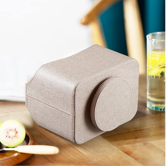 360° Rotating Remote Control Holder, PU Leather TV Remote Caddy Organizer Basket Storage Box with 5 Compartments for Pen, Pencil, Art Supplies, Makeup Brush, Office Desk Table Accessories | Nightstand Organizer Storage Box with 5 Compartments for Penci...