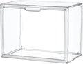 Clear Acrylic Display Case, Stackable Plastic Storage Bins with Magnetic Attraction Lid, Showcase for Cosmetic, Large Figures Collectibles, X-Large