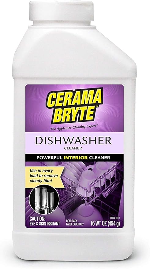 Cerama Bryte Dishwasher Cleaner, 16 Ounce (2 Count), Powerful Interior Cleaner, Remove Cloudy Film, Daily Use, Removes Lime Scale and More