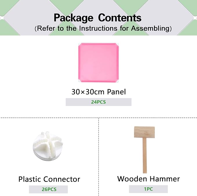 C&AHOME Cube Storage Organizer, 6-Cube Shelves Units, Closet Cabinet, DIY Plastic Modular Book Shelf, Ideal for Bedroom, Living Room, Office, 36.6" L x 12.4" W x 36.6" H Pink UPCS06P