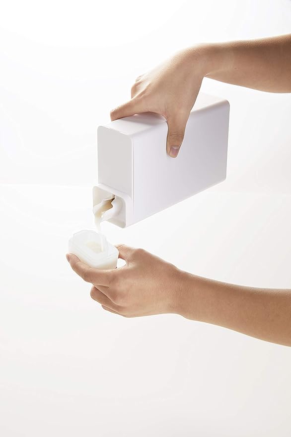 Yamazaki 3587 Refillable Laundry Bottle, White, Approx. W 2.2 x D 4.3 x H 7.9 inches (5.5 x 11 x 20 cm), Tower