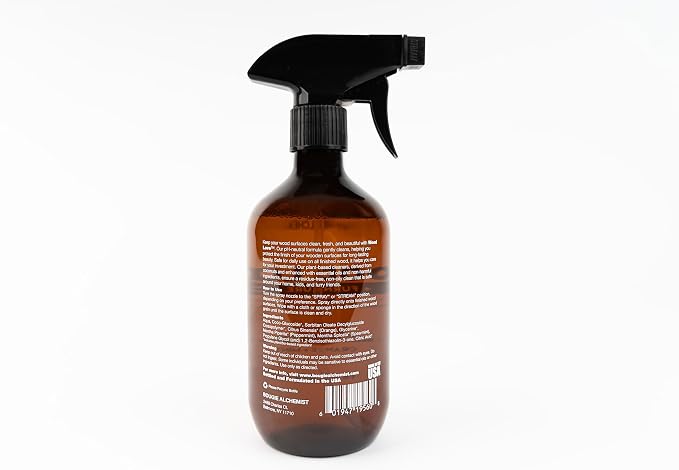 Wood Love® – Wood Furniture Cleaner Spray – Daily Wood Cleaner for Tables, Cabinets & Home Surfaces – 99% Plant-Based, Safe for All Finished Wood – Gentle Light Conditioning – 16oz, Made in USA