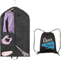Dance Costume Garment Bag for Dancers with Backpack Storage Bag,40 inch Kids Garment Bag for Dance Competitions with Pockets for Dance Costumes,Cheer Uniform Garment Bags for Hanging Clothes Travel