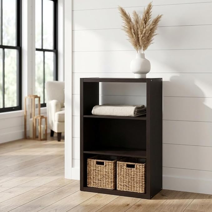 Furnifact Dark Oak Bookcase with Stylish Design, Durable Wooden Construction, Spacious Storage, Modern Home and Office Decor