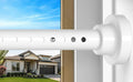 Tension Curtain Rod White Tension Rod 40 to 148 Inch Spring Curtain Rods Non Slip Tension Rods 1pcs For Windows No Drilling Adjustable Tension Rods of Curtains Window Closet Kitchen Wardrobe