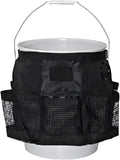 5 Gallon Bucket Tool Organizer Bag with Mesh Storage Pockets | Multi-Purpose Car Bucket Wash Tool, Universal Vehicle Cleaning Supplies Accessories for Home, Gardening, Fishing