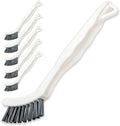 6-Pack Grout Cleaner Brush Scrub Set - Stiff Bristle Scrubbing & Detail Cleaning Brushes for Household Use on Bathtub, Shower, Kitchen, Tile Floors, Sink, Grooves, Window Tracks, Drains