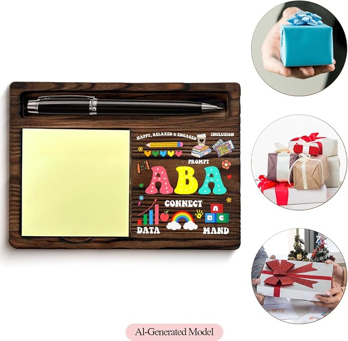 Behavior Therapist ABA Gifts, Appreciation Gift for Behavior Analysis Behavior Therapist Birthday Christmas, Mental Health Gifts ABA Sticky Note Holder