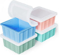 Silicone Freezer Tray for Soup Ice Cubes: 2-Cup Freezing Trays with Lid for Meal Prep - 4Pack Silicon Soup Portion Freeze Tray Make Stock Souped Ice Cube