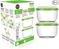FOSA Vacuum Seal Food Storage System Reusable Medium Containers, 2 pack, 28oz size (Vacuum Pump not Included)