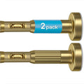 AIZESI 41-144 Inch Heavy Duty Tension Curtain Rod - No Drilling, Adjustable, Rust-Resistant for Outdoor, Living Room, Window, Bathroom (Gold, 41" to 144"|2PACK)