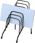Fellowes Step File Junior Wire Organizer Rack, 6 Sections, Black (72613)