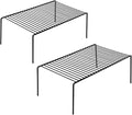 Redrubbit 2 Pack Large (15.7 x 9. 4 Inch) Cabinet Storage Shelf Rack, Rustproof Kitchen Counter and Cabinet Shelf, Storage Rack Organizer for Kitchen, Fridge, Cabinet, Bathroom, Black