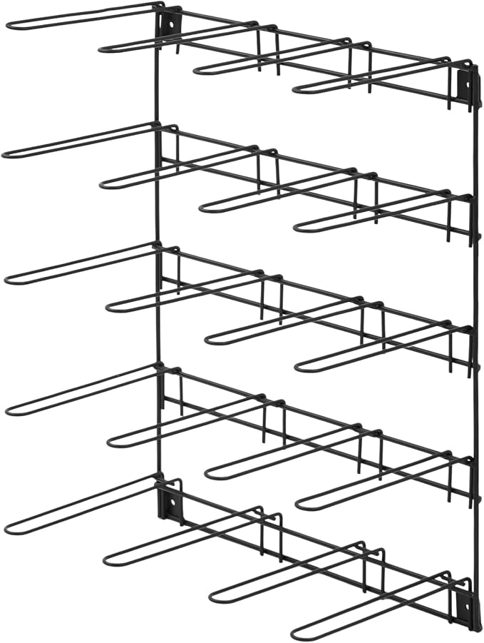 Duraaamo Horse Boot Rack Hold 10 Pairs of Boots Mounted Collapsible Organizer & Dry Hanger Boot Holder Storage for Equestrian Enthusiasts Horse Stall Accessories, 23 3/4" H X 17 1/2" W X 9 3/8" Depth