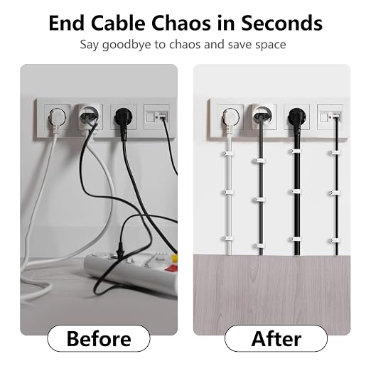 Jadaol Cable Clips 100Pcs 8mm Nail in Clips for Round Ethernet Cables Wall Clips Cable Tacks Electrical Wire TV Cable Speaker Wire Coax Clips Cable Nails for Cords Cat5/Cat5e/Cat6/Cat7 RJ45 Cord Clips