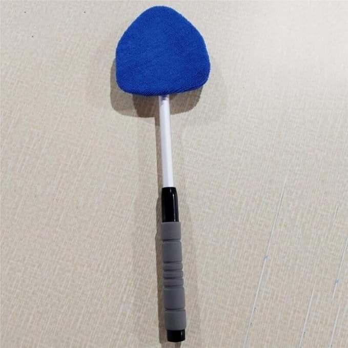 IBHOO Windshield Cleaning Tool, Microfiber Car Window Cleaner with 4 Reusable and Washable Microfiber Pads and Extendable Handle