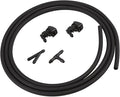 Front Windshield Window Washer Nozzle 8S4Z17603AA with 2 Connector 1 Hose Wiper Nozzle Spray Jet for Ford Focus 2008-2011 Set