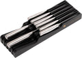 KitchenEdge In-Drawer Knife Block Holder, 11 Slots, Black | Fits most knife sizes, rubber feet, food-safe finish