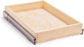 Mulush 16”W x 21”D x 3‘’H Soft Close Slide Out Wood Drawer Organizer for Kitchen, Finished, (Cabinet Opening>17.5 inches for Bottom Assembly, Opening= 17 inches for Side Assembly)
