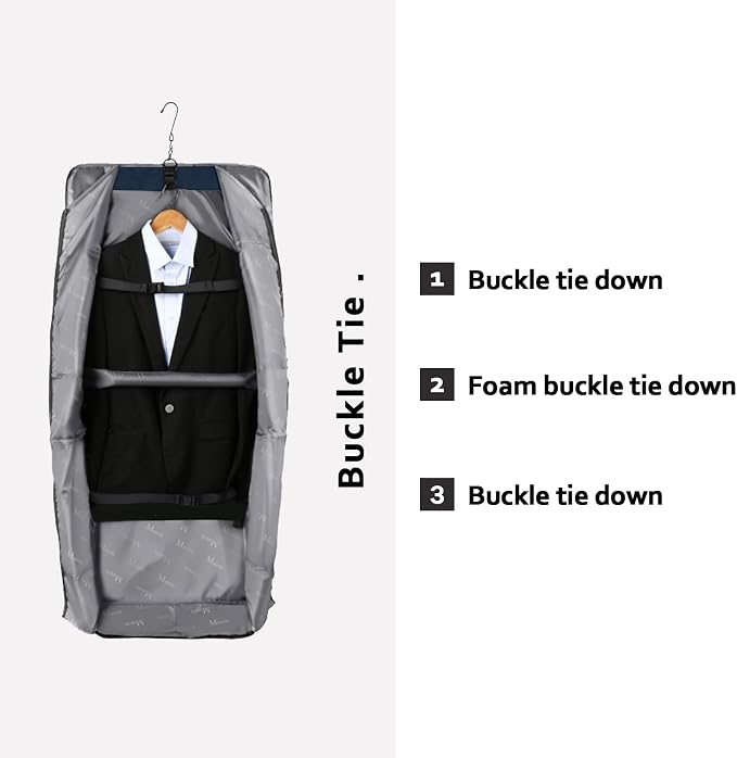 MATEIN Travel Garment Bags, Large Convertible Carry On Garment Bag, Blue | Wrinkle-Free, Hanging Travel Suit Luggage, 2 in 1 Suit Carrier Suitcase, Shoulder Strap, For Business Trip, For Men Women